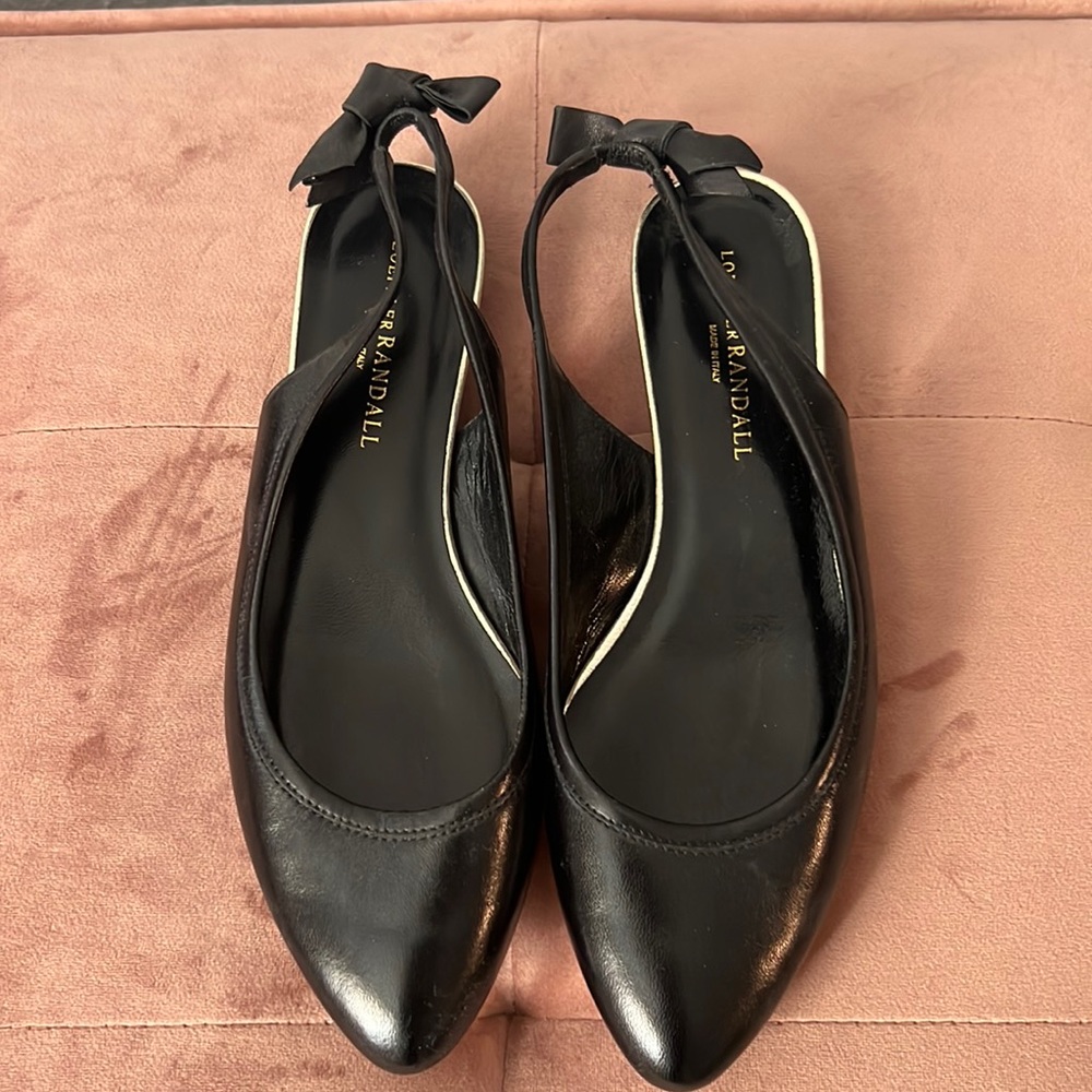 Loeffler Randall slip on flats, black, size 8